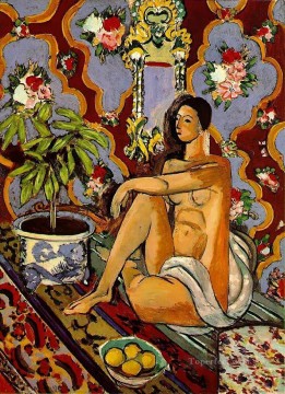 Figura decorativa sobre un fondo ornamental Desnudo abstracto Pinturas al óleo